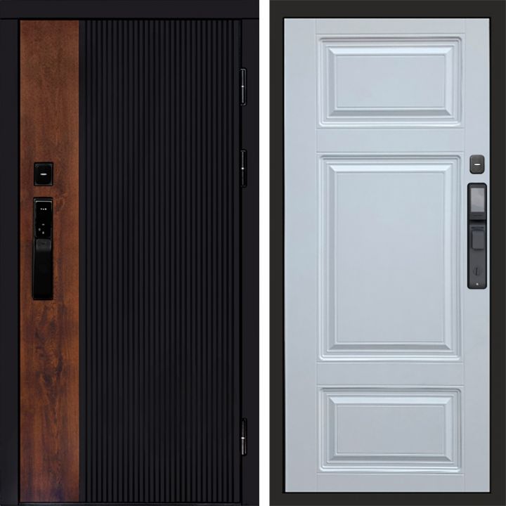 Входная дверь Termo-door ПРЕСТИЖ с электронным замком Лион Белый Софт