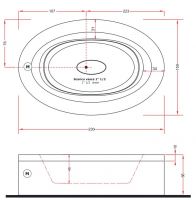 Спа бассейн Gruppo Treesse Fusion SPA 230х150 V864E схема 2