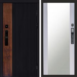 Входная дверь Termo-door ПРЕСТИЖ с электронным замком Зеркало белый софт