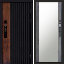 Входная дверь Termo-door ПРЕСТИЖ с электронным замком Зеркало бетон темный