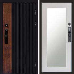 Входная дверь Termo-door ПРЕСТИЖ с электронным замком Зеркало Триумф лиственница