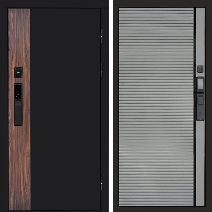 Входная дверь Termo-door ТОР с электронным замком PORTE Грей Софт