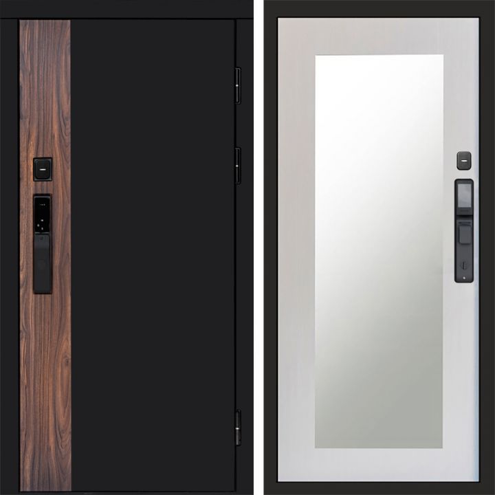 Входная дверь Termo-door ТОР с электронным замком Зеркало Триумф лиственница