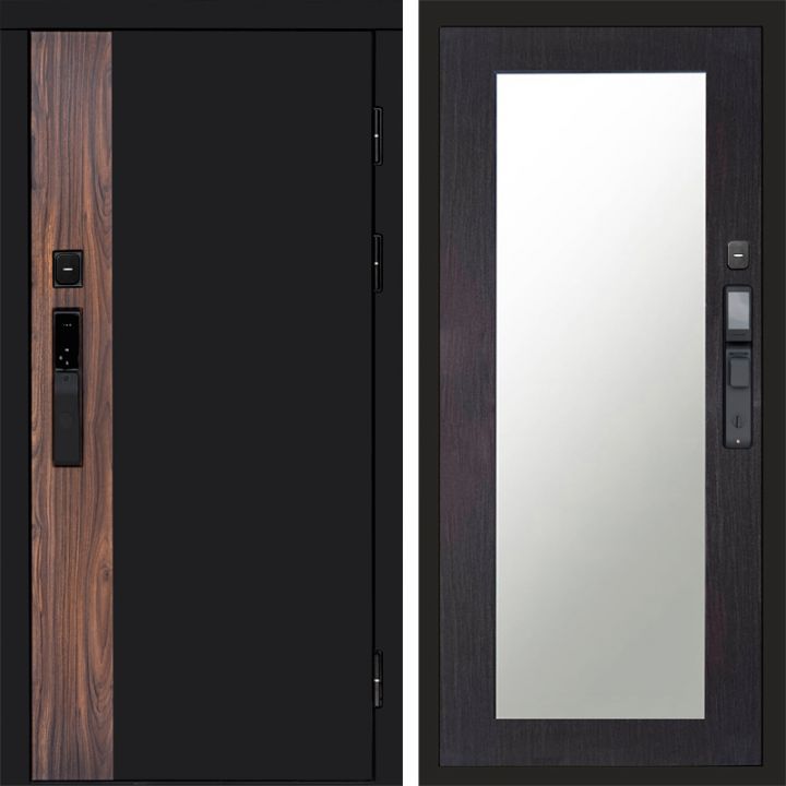 Входная дверь Termo-door ТОР с электронным замком Зеркало Триумф венге