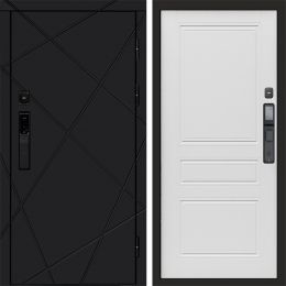 Входная дверь Termo-door ЛУЧИ BLACK с электронным замком Классика лиственница