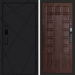 Входная дверь Termo-door ЛУЧИ BLACK с электронным замком Престиж венге