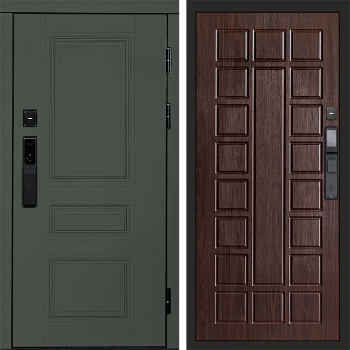 Входная дверь Termo-door ОРЕГОН GREEN с электронным замком Престиж венге
