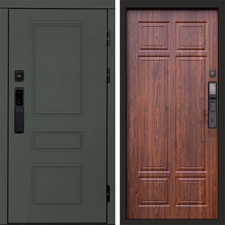 Входная дверь Termo-door ОРЕГОН GREEN с электронным замком Орех премиум