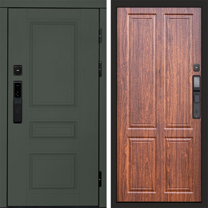 Входная дверь Termo-door ОРЕГОН GREEN с электронным замком Орех стандарт
