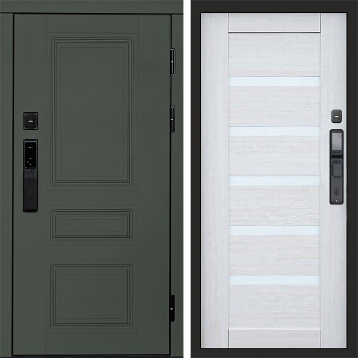 Входная дверь Termo-door ОРЕГОН GREEN с электронным замком Царга лиственница