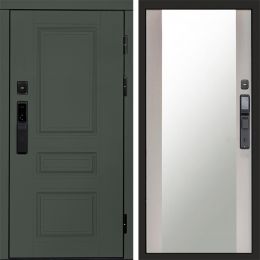 Входная дверь Termo-door ОРЕГОН GREEN с электронным замком Зеркало лиственница