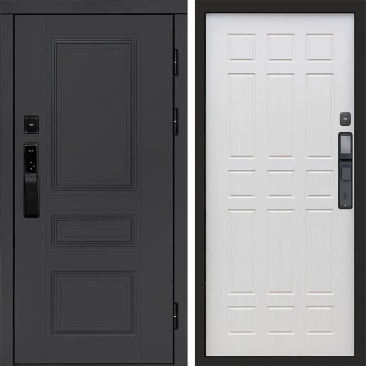 Входная дверь Termo-door ОРЕГОН ГРАФИТ с электронным замком Спарта лиственница