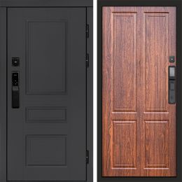 Входная дверь Termo-door ОРЕГОН ГРАФИТ с электронным замком Орех стандарт