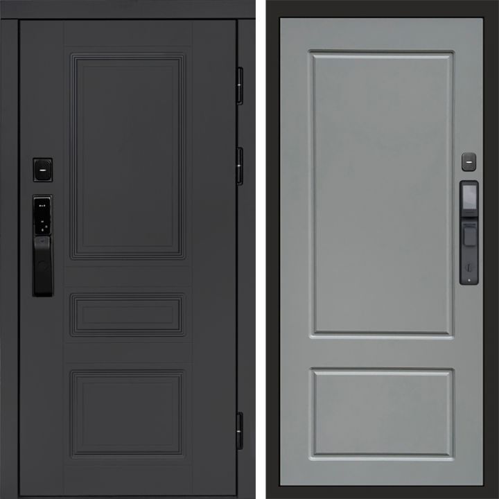 Входная дверь Termo-door ОРЕГОН ГРАФИТ с электронным замком Марсель Грей Софт