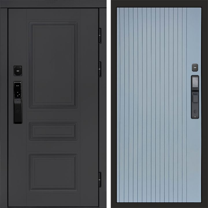 Входная дверь Termo-door ОРЕГОН ГРАФИТ с электронным замком FLAT Грей Софт