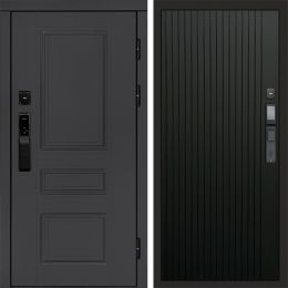 Входная дверь Termo-door ОРЕГОН ГРАФИТ с электронным замком FLAT Черный Кварц