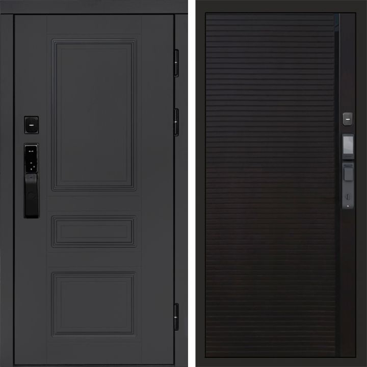 Входная дверь Termo-door ОРЕГОН ГРАФИТ с электронным замком Porte black