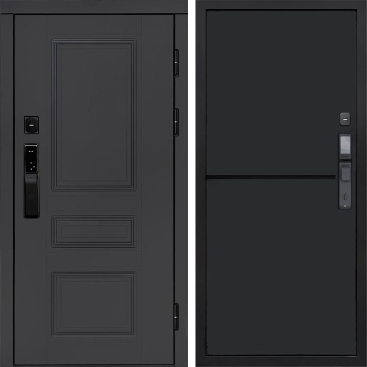 Входная дверь Termo-door ОРЕГОН ГРАФИТ с электронным замком Нео Black