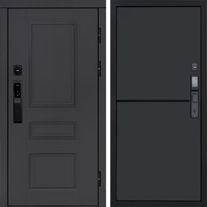 Входная дверь Termo-door ОРЕГОН ГРАФИТ с электронным замком Нео Графит