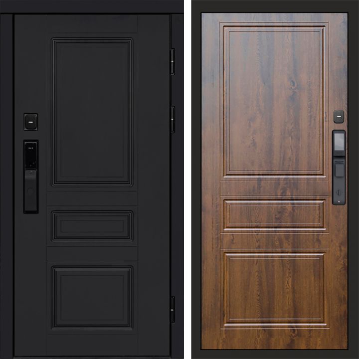 Входная дверь Termo-door ОРЕГОН BLACK с электронным замком Классика дуб