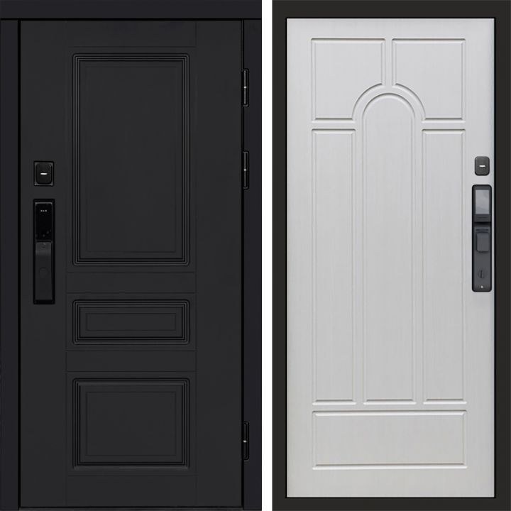 Входная дверь Termo-door ОРЕГОН BLACK с электронным замком Арка лиственница