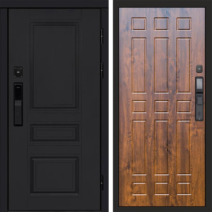 Входная дверь Termo-door ОРЕГОН BLACK с электронным замком Спарта дуб