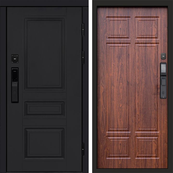 Входная дверь Termo-door ОРЕГОН BLACK с электронным замком Орех премиум