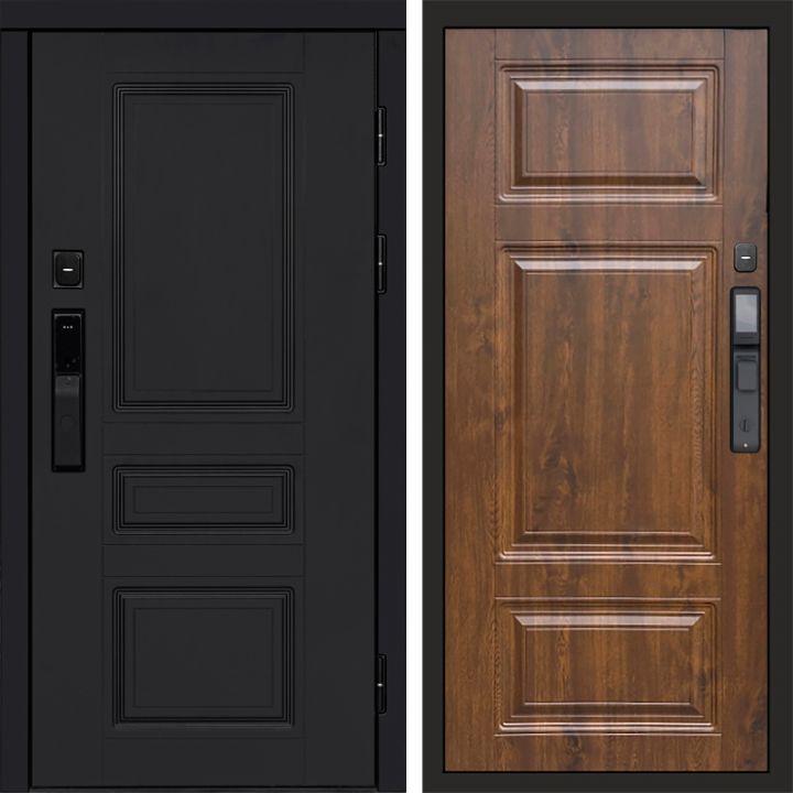 Входная дверь Termo-door ОРЕГОН BLACK с электронным замком Лион Дуб