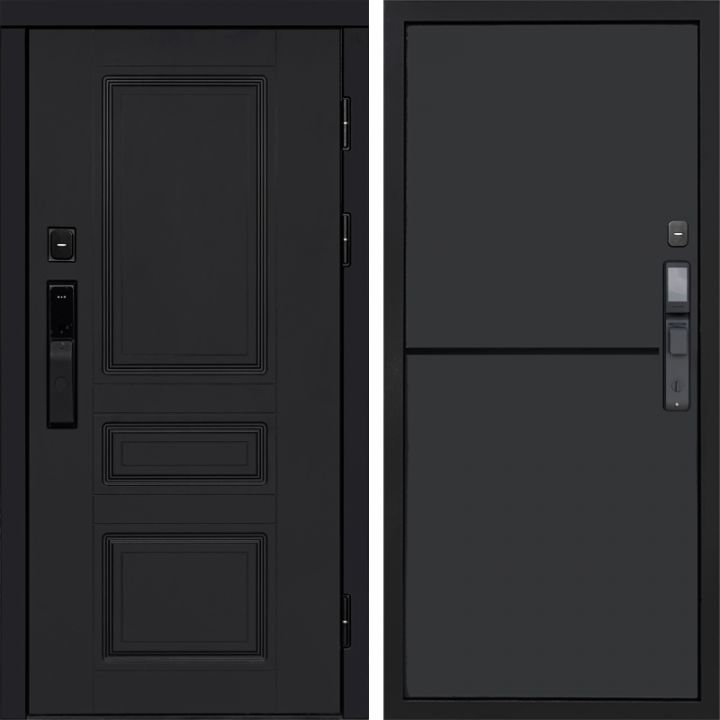 Входная дверь Termo-door ОРЕГОН BLACK с электронным замком Нео Графит