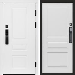 Входная дверь Termo-door ОРЕГОН WHITE с электронным замком Классика лиственница