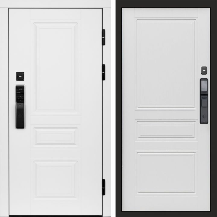 Входная дверь Termo-door ОРЕГОН WHITE с электронным замком Классика лиственница