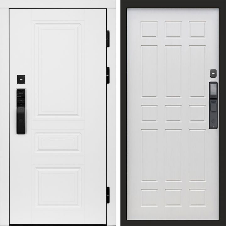 Входная дверь Termo-door ОРЕГОН WHITE с электронным замком Спарта лиственница