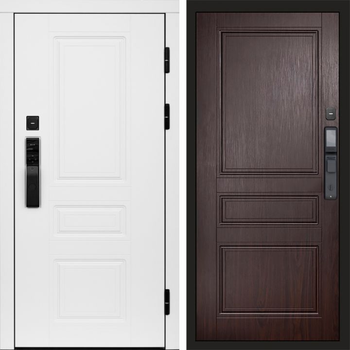 Входная дверь Termo-door ОРЕГОН WHITE с электронным замком Класскика венге