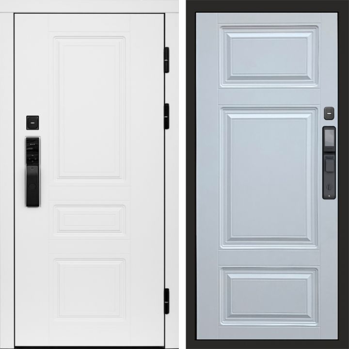 Входная дверь Termo-door ОРЕГОН WHITE с электронным замком Лион Белый Софт