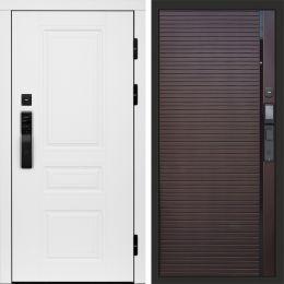 Входная дверь Termo-door ОРЕГОН WHITE с электронным замком PORTE Шоколад