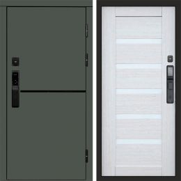 Входная дверь Termo-door ТРЕНД GREEN с электронным замком Царга лиственница