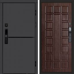 Входная дверь Termo-door ТРЕНД ГРАФИТ с электронным замком Престиж венге