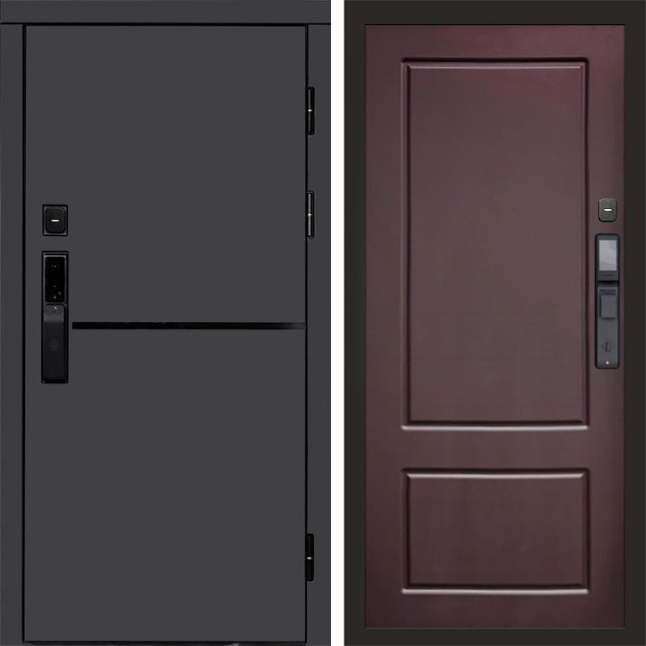 Входная дверь Termo-door ТРЕНД ГРАФИТ с электронным замком Марсель Шоколад