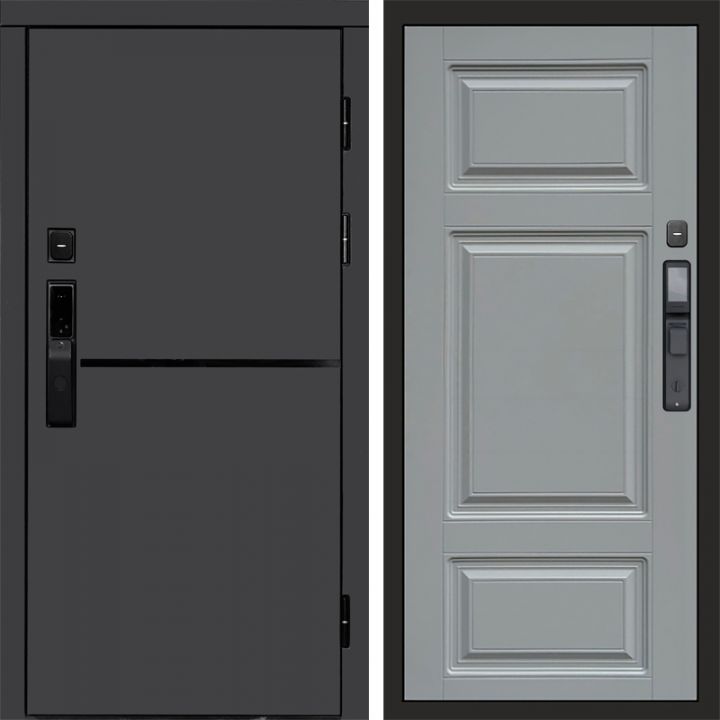 Входная дверь Termo-door ТРЕНД ГРАФИТ с электронным замком Лион Грей Софт