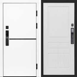 Входная дверь Termo-door ТРЕНД WHITE с электронным замком Классика Белое дерево