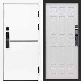 Входная дверь Termo-door ТРЕНД WHITE с электронным замком Спарта лиственница