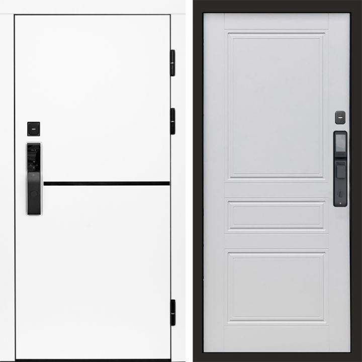 Входная дверь Termo-door ТРЕНД WHITE с электронным замком Классик Белый Софт