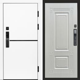 Входная дверь Termo-door ТРЕНД WHITE с электронным замком Мадрид Лиственница