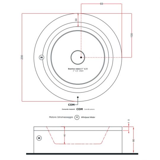 Спа бассейн Fusion SPA 200 Ghost 200х200x67 схема 4 Спа бассейн Fusion SPA 200 Ghost 200х200x67 схема 4
