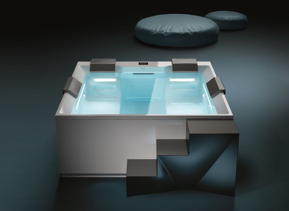 Спа бассейн с гидромассажем Gruppo Treesse Heaven Ghost Plus V412 210х210x86 ФОТО