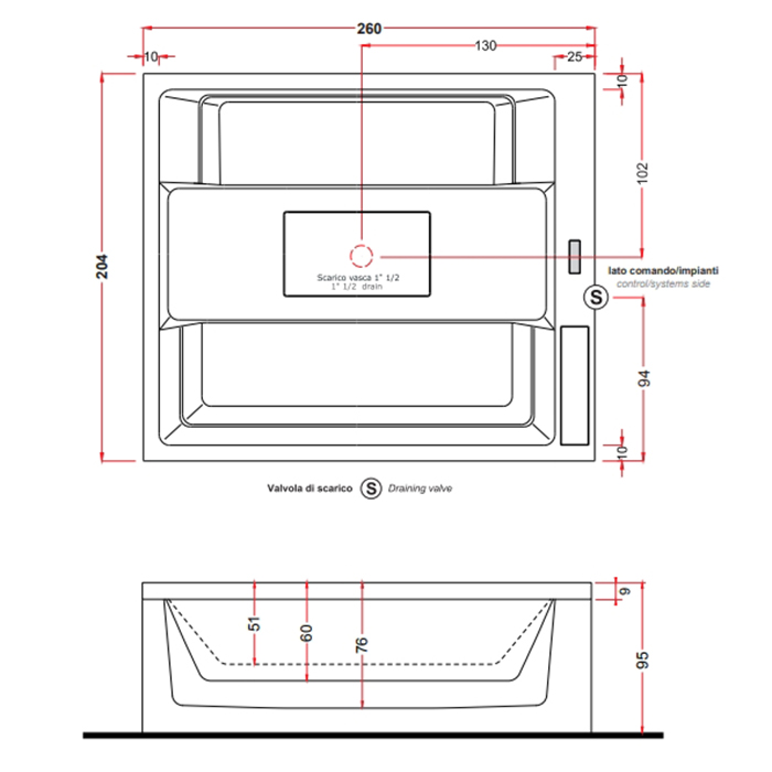 Спа бассейн Gruppo Treesse Maya 260х205 V232 ФОТО