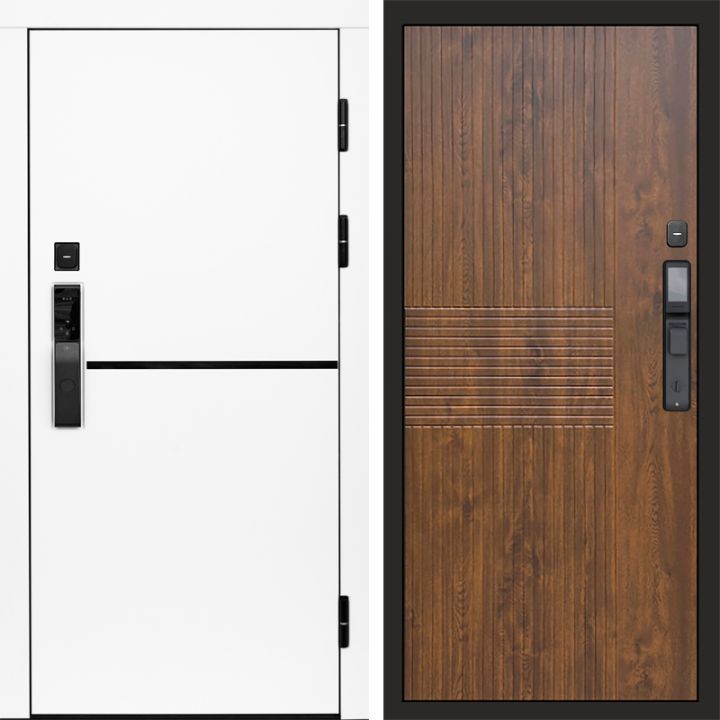 Входная дверь Termo-door ТРЕНД WHITE с электронным замком Мастино Дуб