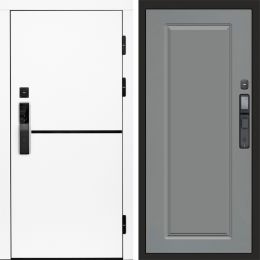 Входная дверь Termo-door ТРЕНД WHITE с электронным замком Гранд Грей Софт