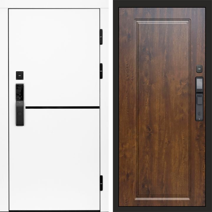 Входная дверь Termo-door ТРЕНД WHITE с электронным замком Гранд Дуб