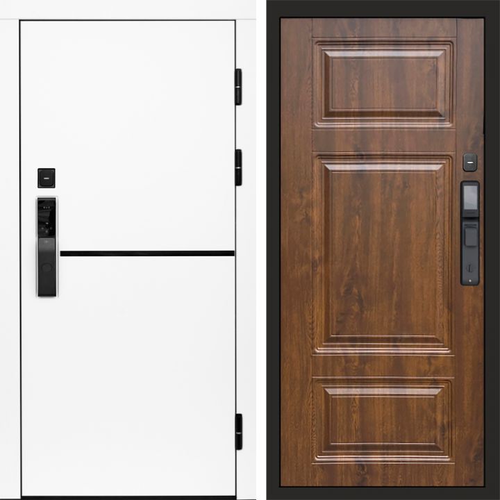 Входная дверь Termo-door ТРЕНД WHITE с электронным замком Лион Дуб
